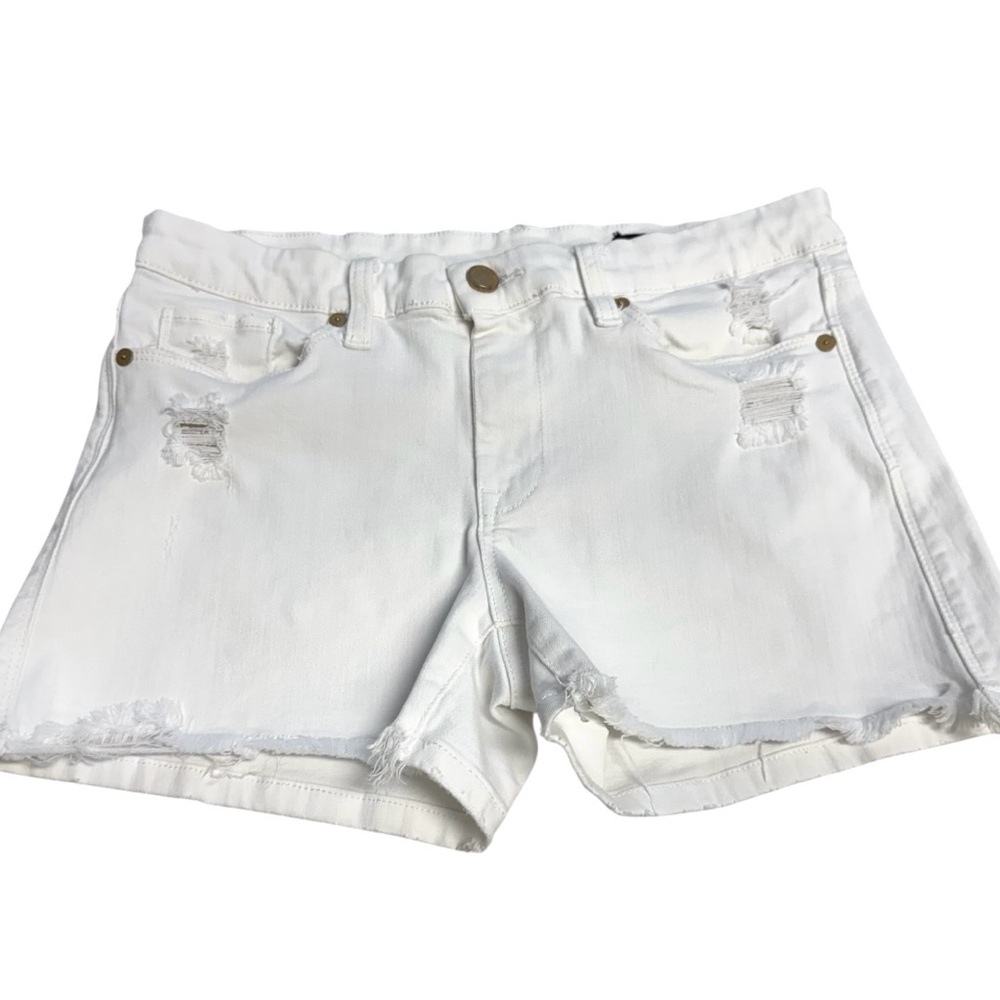 Blank NYC White The Essex Distressed Jean Shorts Size 27